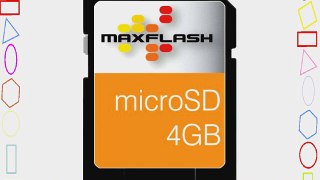Maxflash Micro Secure Digital (MicroSD) Card 4GB Speicherkarte inkl. Adapter (original Handelsverpackung)