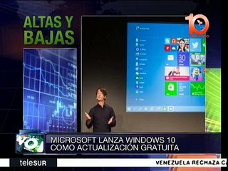 EE.UU.: lanza Microsoft sistema operativo Windows 10