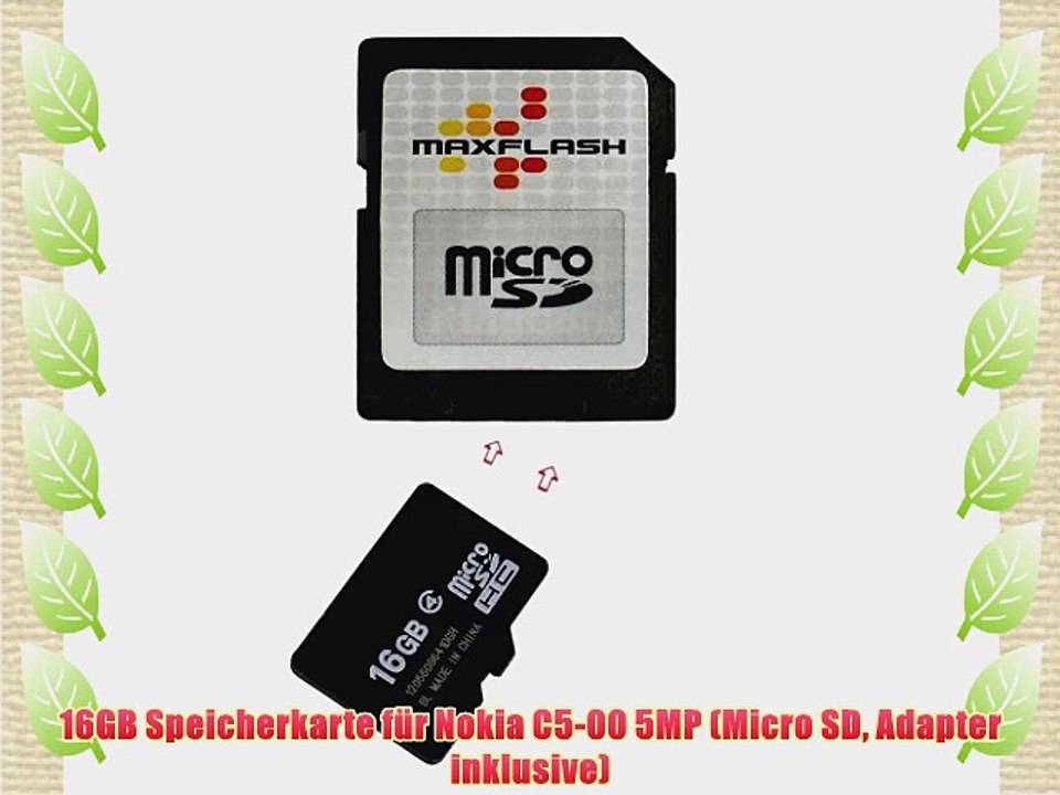 16GB Speicherkarte f?r Nokia C5-00 5MP (Micro SD Adapter inklusive)