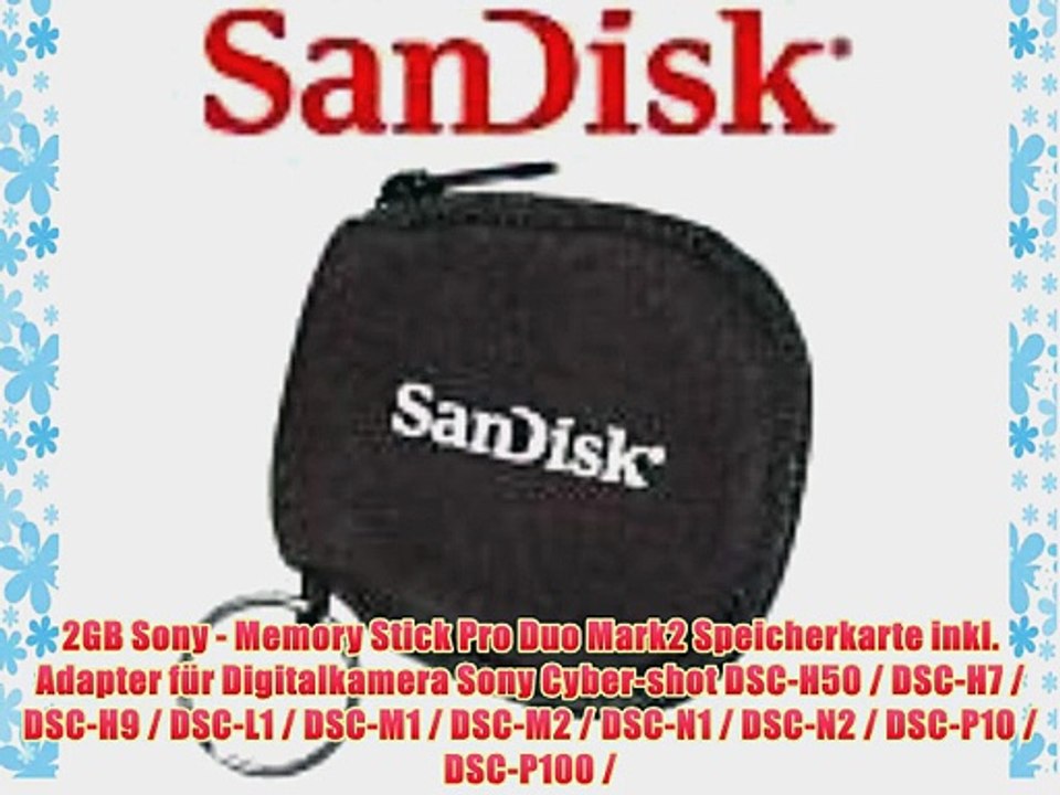 2GB Sony - Memory Stick Pro Duo Mark2 Speicherkarte inkl. Adapter f?r Digitalkamera Sony Cyber-shot