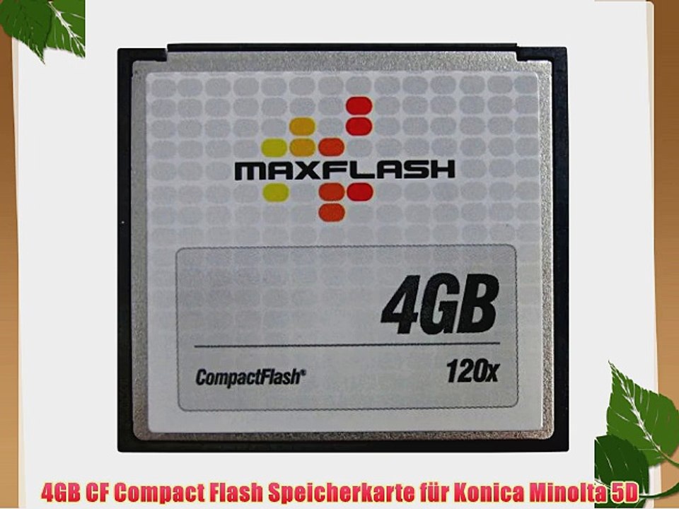 4GB CF Compact Flash Speicherkarte f?r Konica Minolta 5D