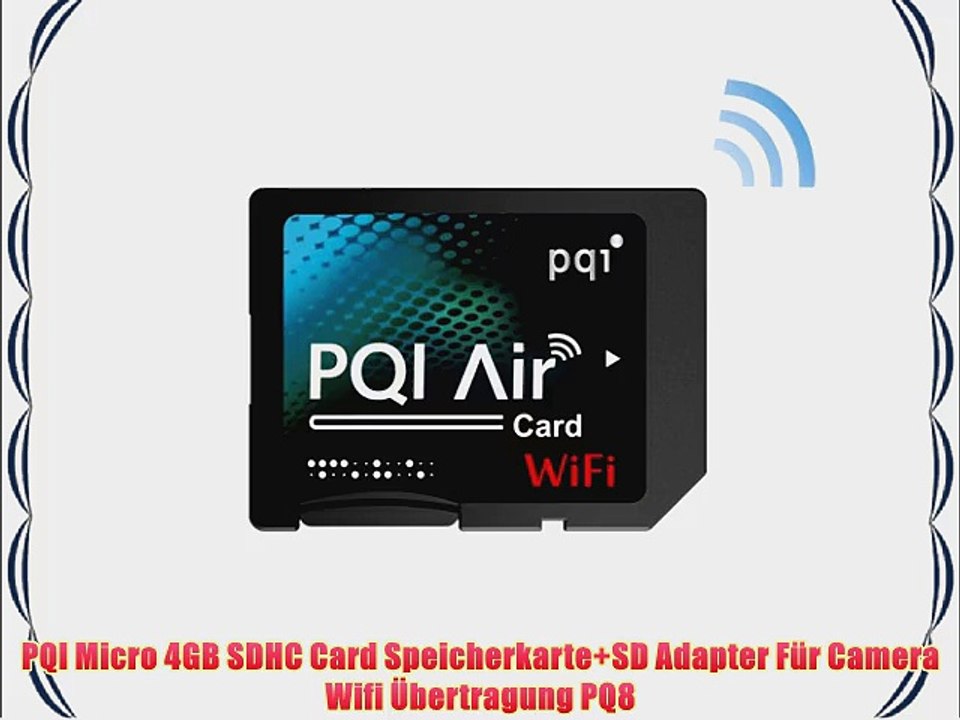 PQI Micro 4GB SDHC Card Speicherkarte SD Adapter F?r Camera Wifi ?bertragung PQ8