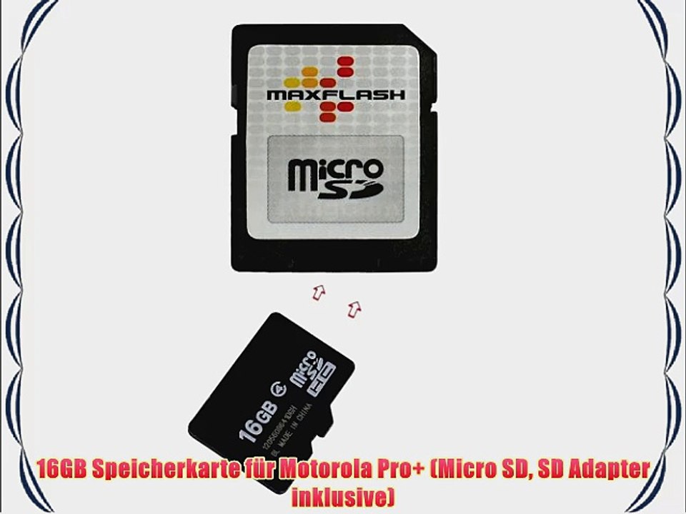 16GB Speicherkarte f?r Motorola Pro  (Micro SD SD Adapter inklusive)