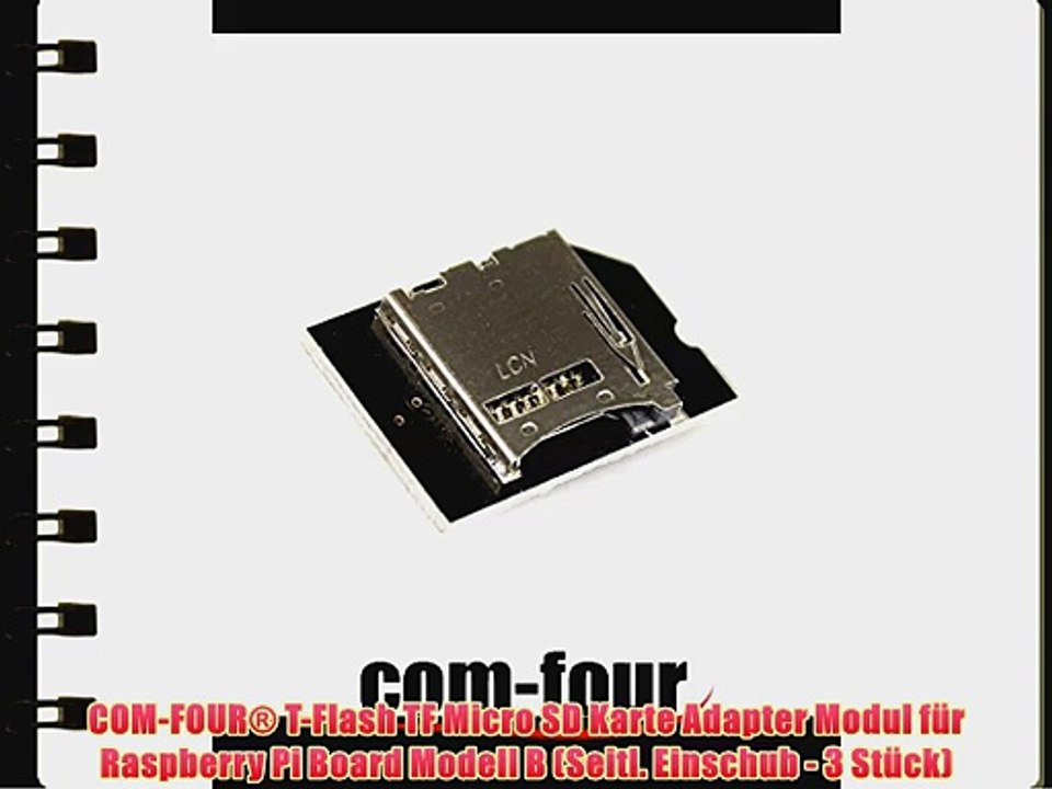 COM-FOUR? T-Flash TF Micro SD Karte Adapter Modul f?r Raspberry Pi Board Modell B (Seitl. Einschub
