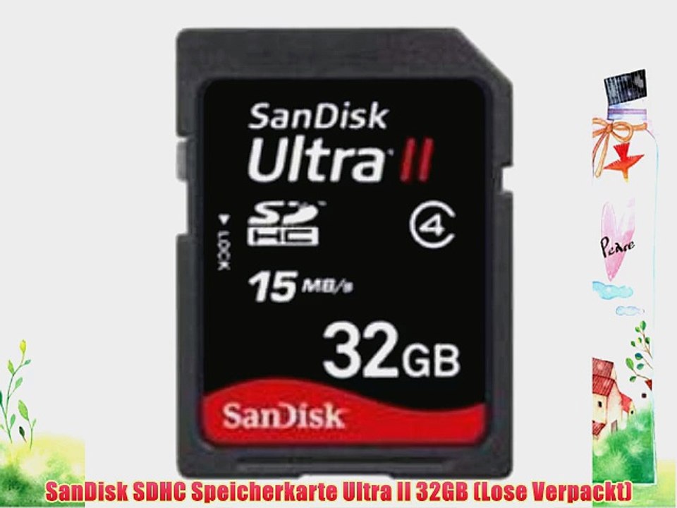 SanDisk SDHC Speicherkarte Ultra II 32GB (Lose Verpackt)