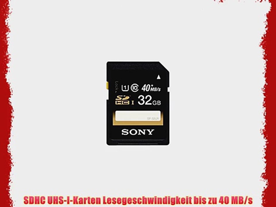 Sony SF32U Class6 32GB SDHC Speicherkarte mit UHS Interface