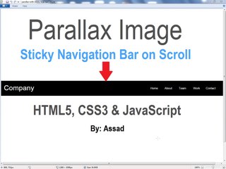 Learn how to make a webpage with Parallax Effect & Sticky header