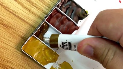 afu水彩插畫教室-擠顏料