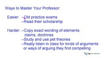 Study Tips: Master Your Professor (After Mastering The Law and Exam Taking) - 7Sage Law School Prep