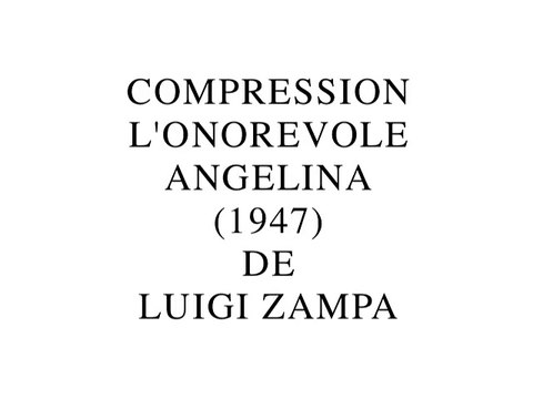 Compression L'onorevole Angelina de Luigi Zampa (2015) de Gérard Courant