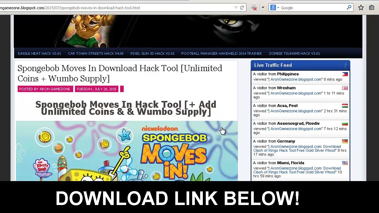 Spongebob Moves In Coins and Wumbo Hack Cheats
