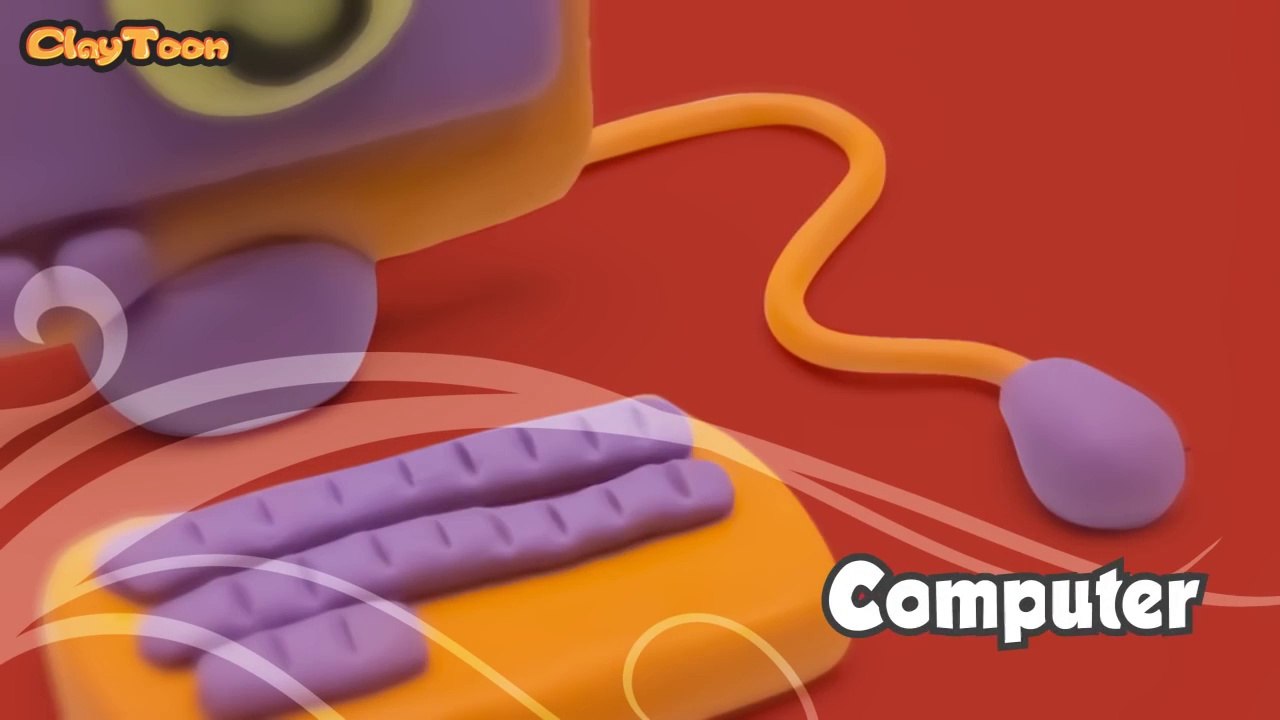 Computer - polymer clay tutorial  كمبيوتر - تشكيل صلصال للأطفال
