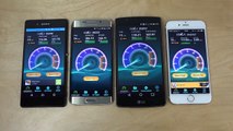 Sony Xperia Z3  vs. Samsung Galaxy S6 Edge vs. LG G4 vs. iPhone 6 - Internet Speed Test! (