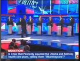 Tim Pawlenty backs down from Mitt Romney during NH. Republican debate