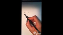 Speed feather face painting drawing calligraphy, pictures, canvas