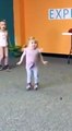 Cute 2 year old girl dancing to uptown funk