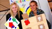 Line og Helene vil hjælpe blinde børn til at male med farver