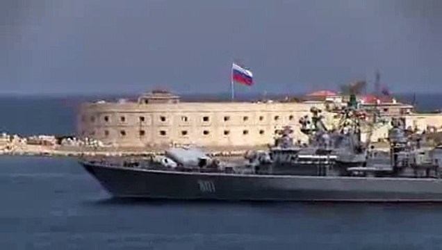 RAW Failed Missile Launch at Russian Navy Day Parade in Sevastopol Crimea Russia Navy FAIL