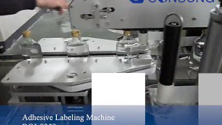 Flat bottle double side labeling machine adhesive labeling machine