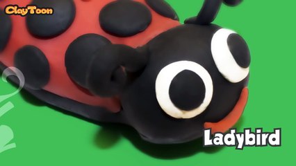 Ladybird - Ladybug - Polymer clay tutorial for kids  دعسوقة (خنفساء) - تشكيل صلصال للأطفال