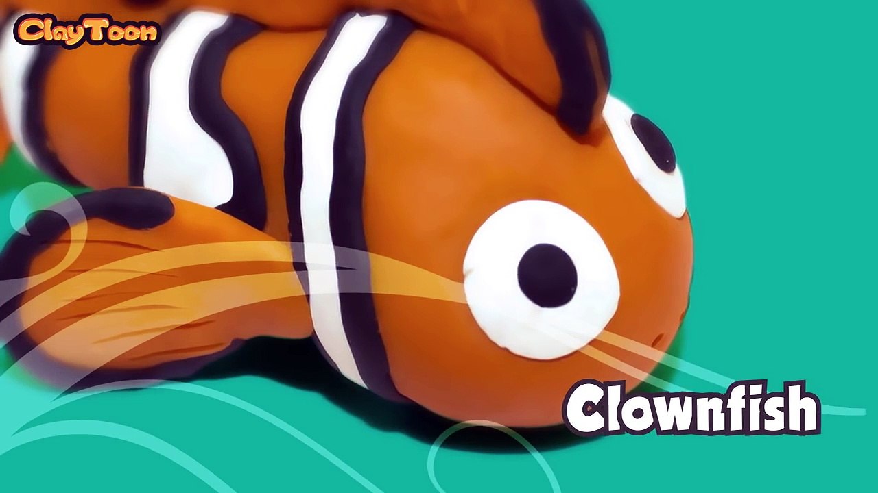 ClownFish - Polymer clay tutorial  سمكة البهلوان - تشكيل صلصال للأطفال