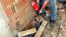 Demonstração da maquina de cortar paredes em Fortaleza