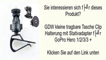 GDW kleine tragbare Tasche Clip Halterung mit Stativadapter für GoPro Hero 1/2/3/3 +