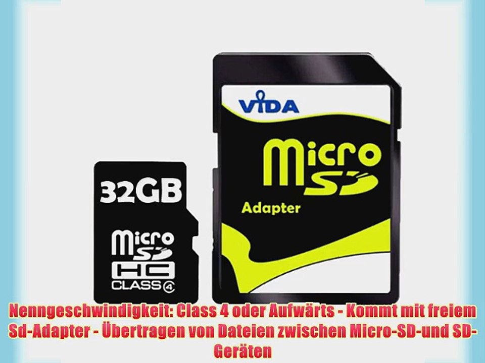 Neu Vida IT 32GB Micro SD SDHC Speicherkarte f?r HTC - Salsa - Sensation - Sensation 4G - Sensation