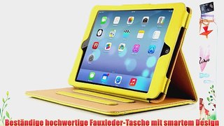 JAMMYLIZARD | Ledertasche Smart Case f?r iPad Air 2013 (5. Generation) GELB