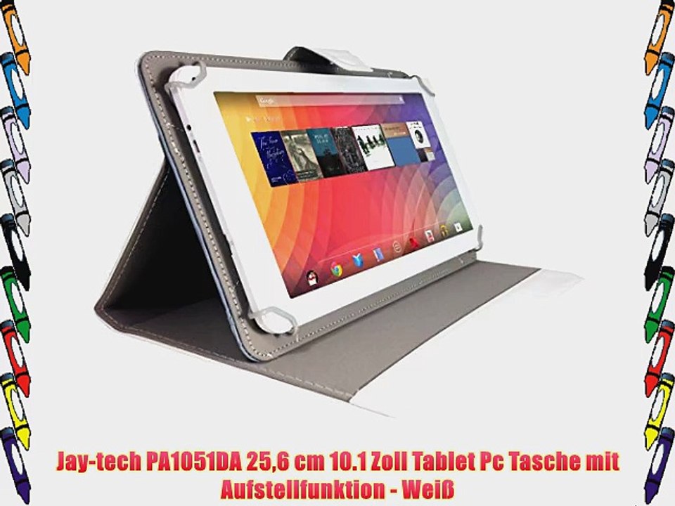 Jay-tech PA1051DA 256 cm 10.1 Zoll Tablet Pc Tasche mit Aufstellfunktion - Wei?