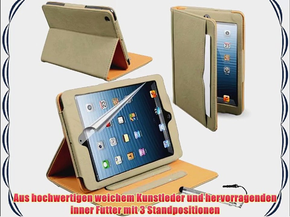 Elegante lederh?lle f?r Apple iPad Mini 3 - iPad Mini 2 mit Retina Display und iPad mini 1