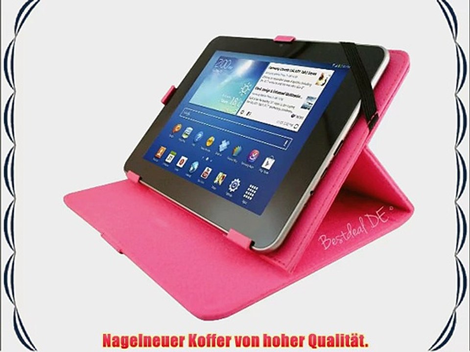 Rose PU Lederner Tasche Case H?lle f?r Odys Pedi Plus 7 7 Zoll Inch Tablet-PC   Bildschirmschutzfolie