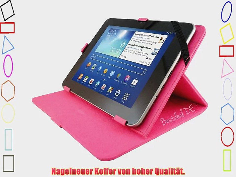 Rose PU Lederner Tasche Case H?lle f?r Odys Uno X 8 8 Zoll Inch Tablet-PC   Bildschirmschutzfolie