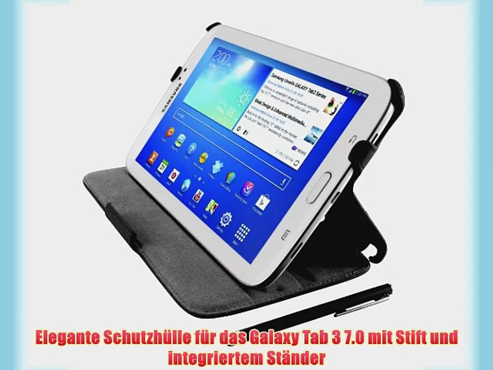 Trust Stile Folio und Stand mit stylus f?r Samsung Galaxy Tab 3 7.0 schwarz