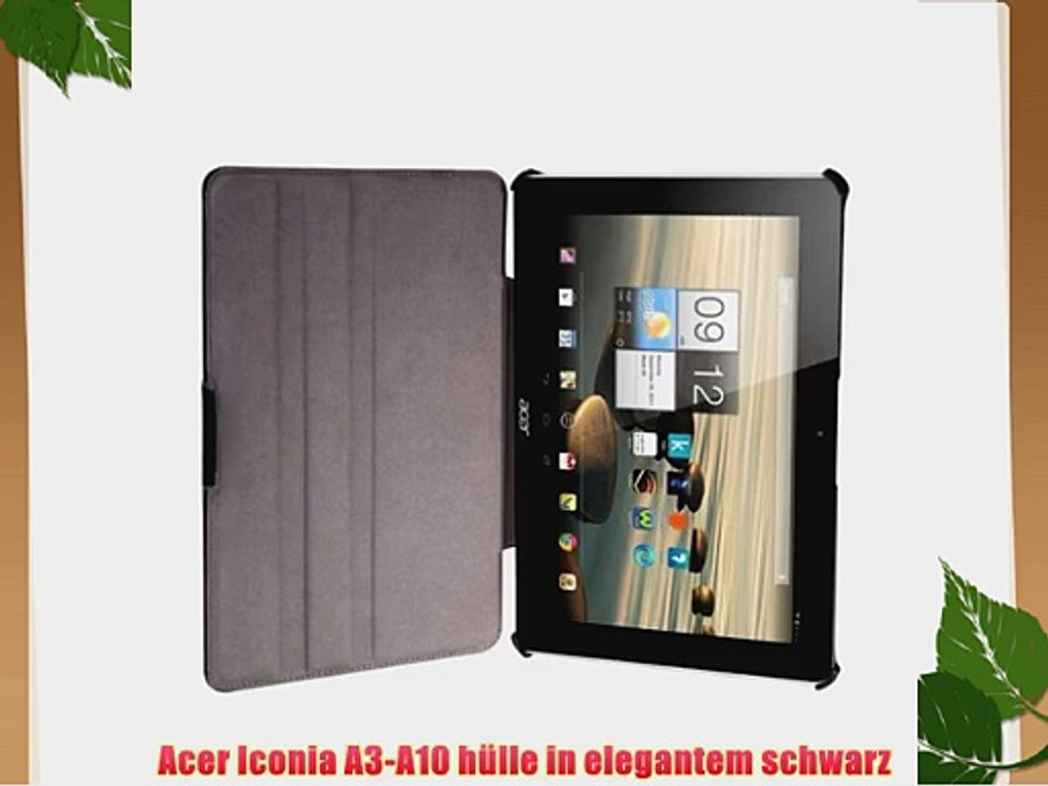 Luxus tasche f. Acer Iconia A3-A10 Schutz H?lle Case Cover Etui Pen schwarz
