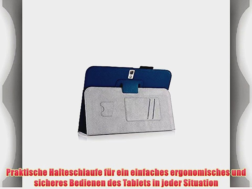 Schutzh?lle / Cover / Tasche f?r Samsung Galaxy Tab S 10.5 - T800- Blau - Mit praktischer Halteschlaufe