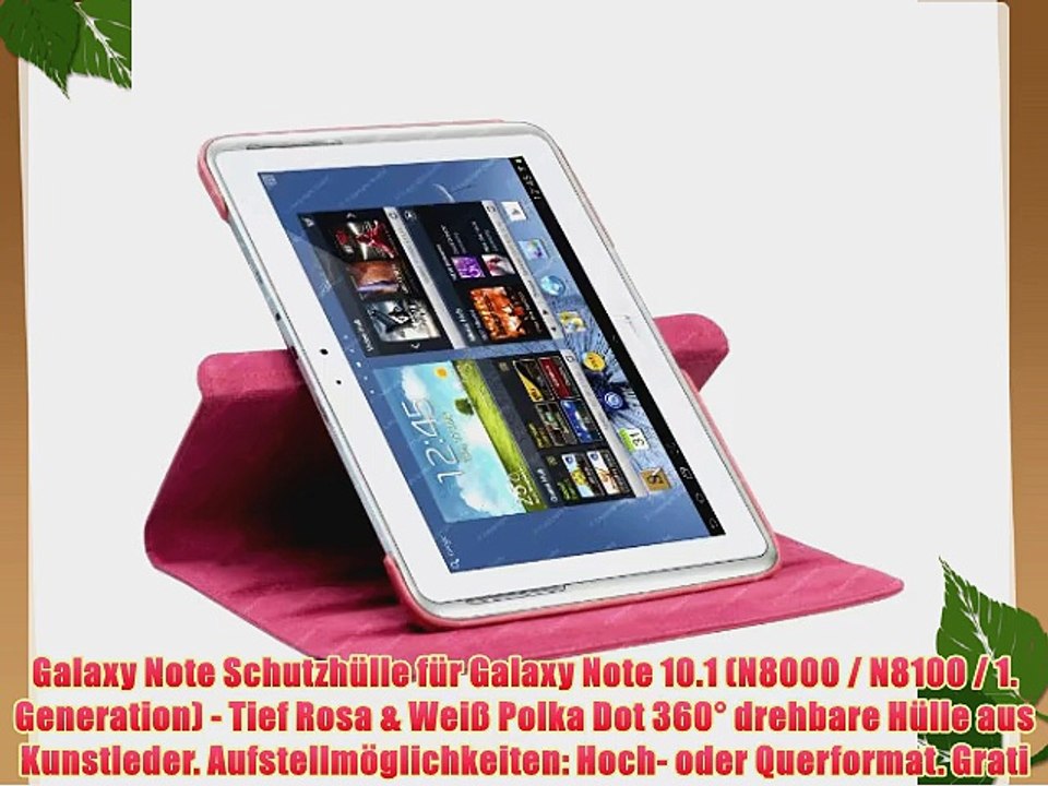 Galaxy Note Schutzh?lle f?r Galaxy Note 10.1 (N8000 / N8100 / 1. Generation) - Tief Rosa