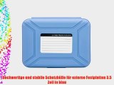 iProtect Plastik Schutzh?lle f?r externe Festplatten 35 Zoll HDD Case Box stapelbar blau