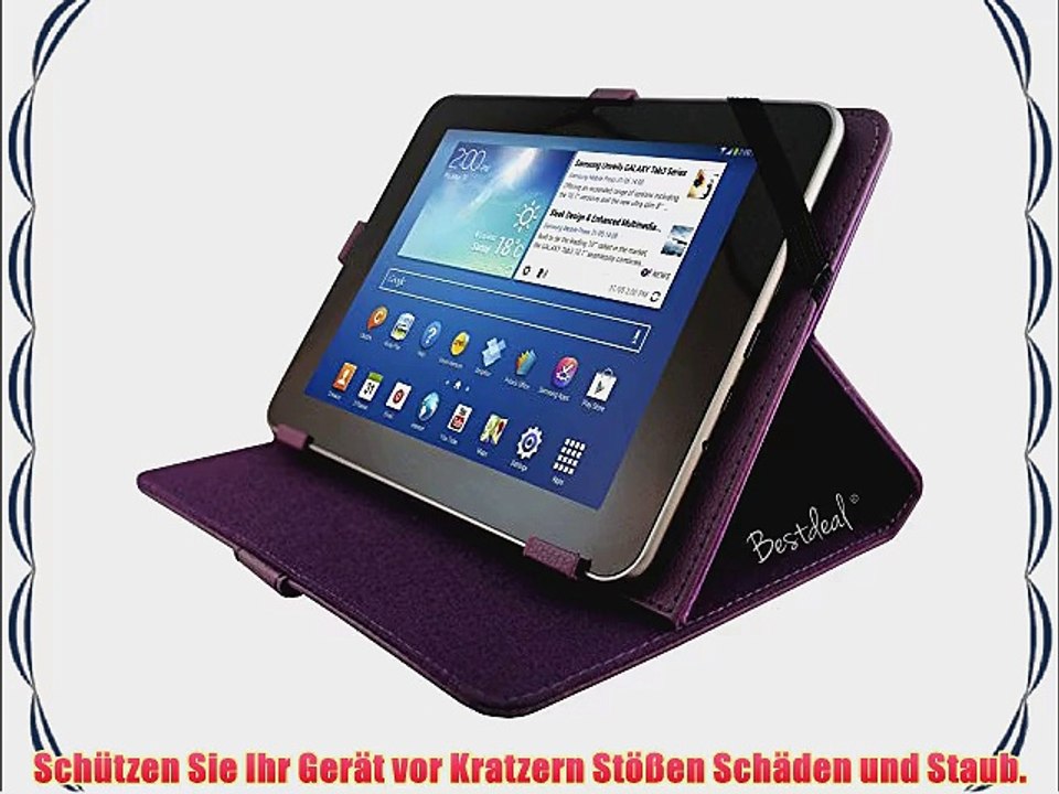 Lila PU Lederner Tasche Case H?lle f?r Lenovo A7-50 7 Zoll Tablet PC   Displayschutzfolie und