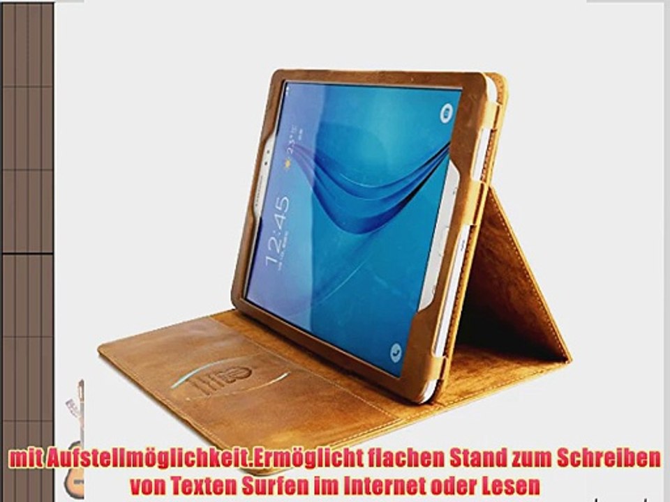 boriyuan Echt Ledertasche Case Schutz H?lle Ultra Slim Cover f?r Samsung Galaxy Tab A 8.0 T350N/T355N