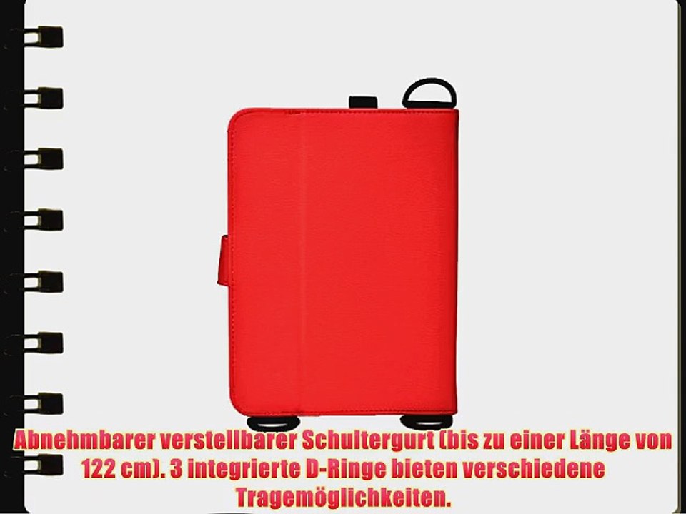 Cooper Cases(TM) Magic Carry Acer Iconia B1-720 Tablet Folioh?lle mit Schultergurt in Rot (Hochwertige
