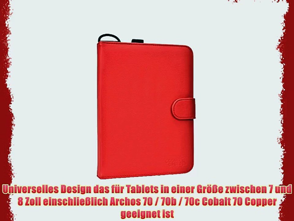 Cooper Cases(TM) Magic Carry Archos 70 / 70b / 70c Cobalt 70 Copper Tablet Folioh?lle mit Schultergurt