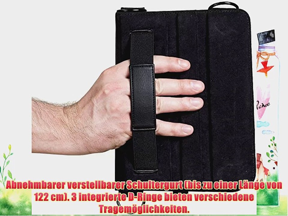 Cooper Cases(TM) Magic Carry Le Pan Mini (TC802A) Tablet Folioh?lle mit Schultergurt in Schwarz