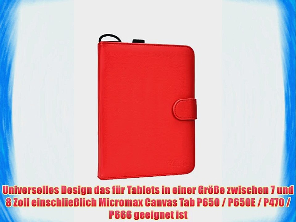 Cooper Cases(TM) Magic Carry Micromax Canvas Tab P650 / P650E / P470 / P666 Tablet Folioh?lle