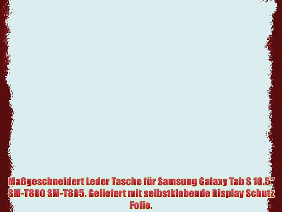 igadgitz Wei? PU Ledertasche H?lle Smart Cover f?r Samsung Galaxy Tab S 10.5 SM-T800 mit Multi-Winkel