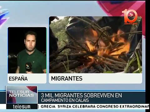 Unos tres mil migrantes sobreviven en campamento en Calais, Francia