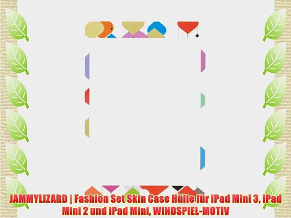 JAMMYLIZARD | Fashion Set Skin Case H?lle f?r iPad Mini 3 iPad Mini 2 und iPad Mini WINDSPIEL-MOTIV