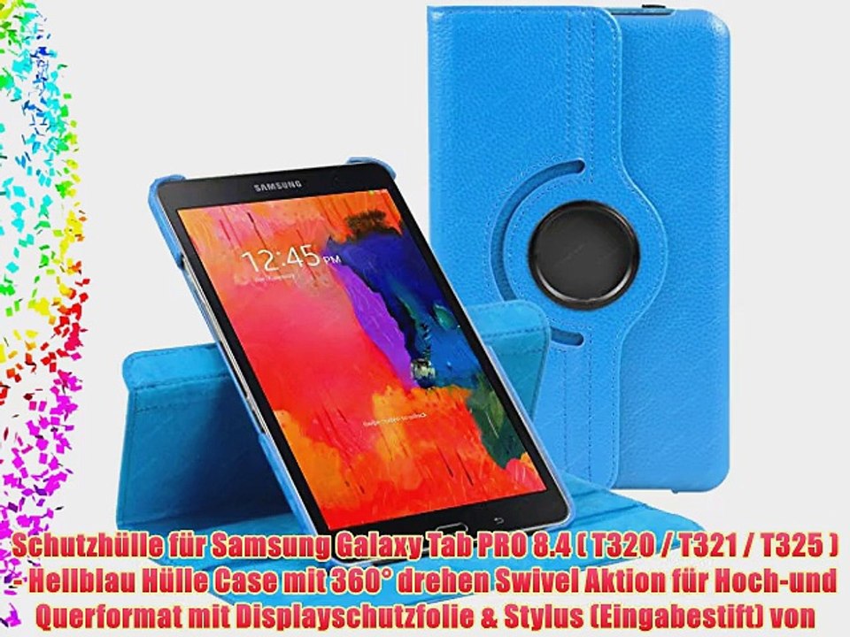 Schutzh?lle f?r Samsung Galaxy Tab PRO 8.4 ( T320 / T321 / T325 ) - Hellblau H?lle Case mit