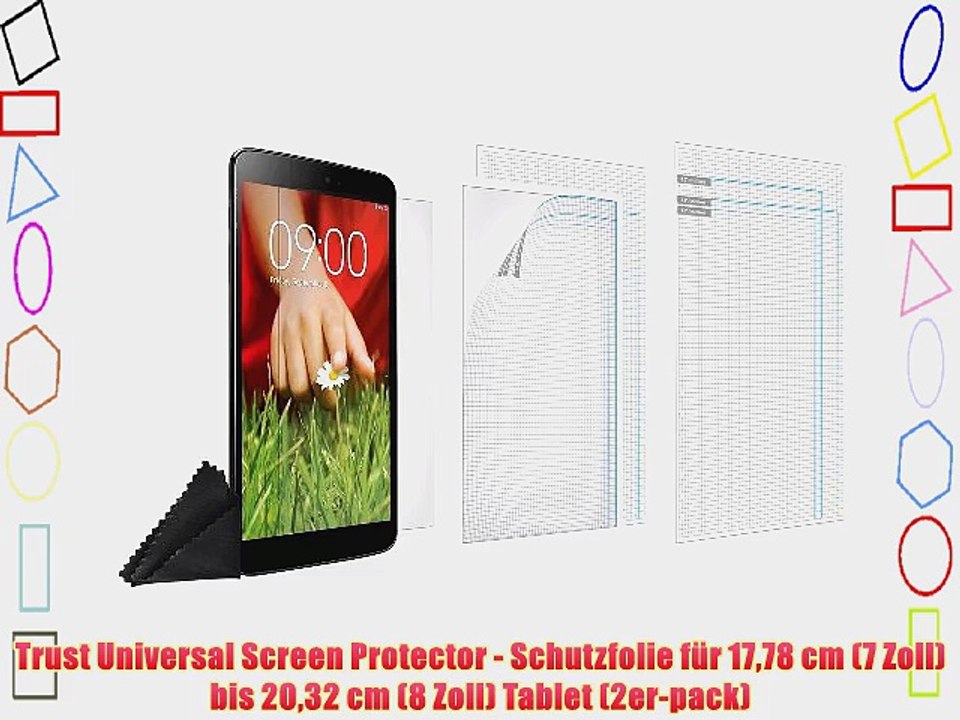 Trust Universal Screen Protector - Schutzfolie f?r 1778 cm (7 Zoll) bis 2032 cm (8 Zoll) Tablet