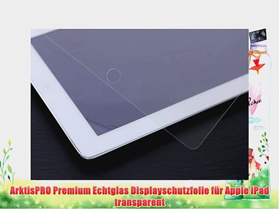 ArktisPRO Premium Echtglas Displayschutzfolie f?r Apple iPad transparent